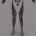 Futuristic Metallic Combat Armor With Spiked Shoulders And Full Body Design