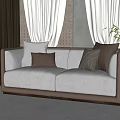 Modern double sofa 3d model