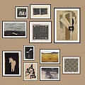 Diverse Framed Art Paintings Collage Wall With Various Styles And Designs