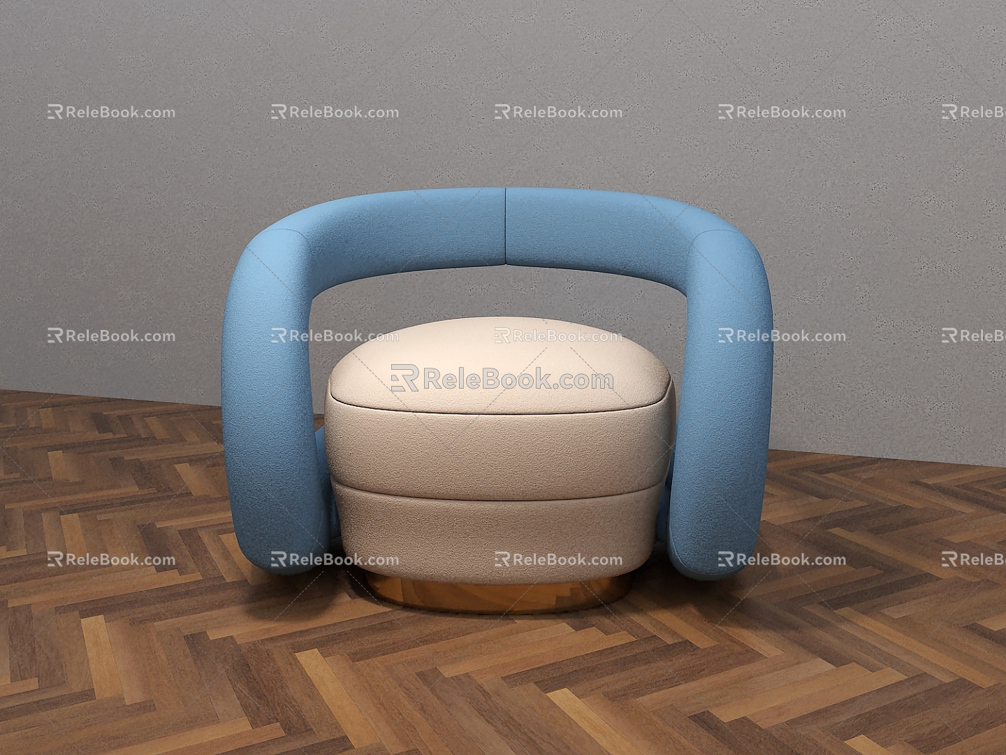 Modern Casual Sofa Stool Rest Sofa Single Sofa Lazy Sofa Reception Sofa Fabric Leather Shaped Furniture 3d model