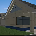 Aerial Planning of Industrial Facility Layout With Multiple Buildings and Green Spaces