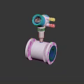 White Body Electromagnetic Flowmeter With Blue Digital Display For Accurate Liquid Measurement