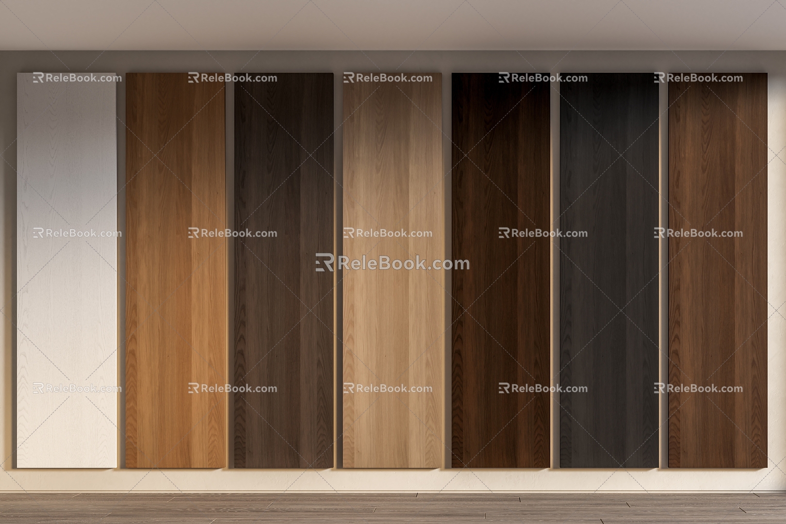 Modern wall panel wood veneer wall panel 3d model