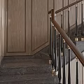 Modern Stair Railing 3d model