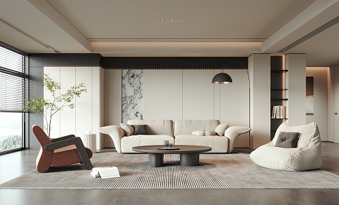 modern living room 3d model