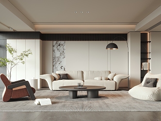 modern living room 3d model