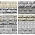 Textured Stone Feature Wall Designs With Various Patterns And Color Tones