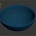 Handcrafted Blue Bowl Sculpture With Smooth Surface And Round Shape Design