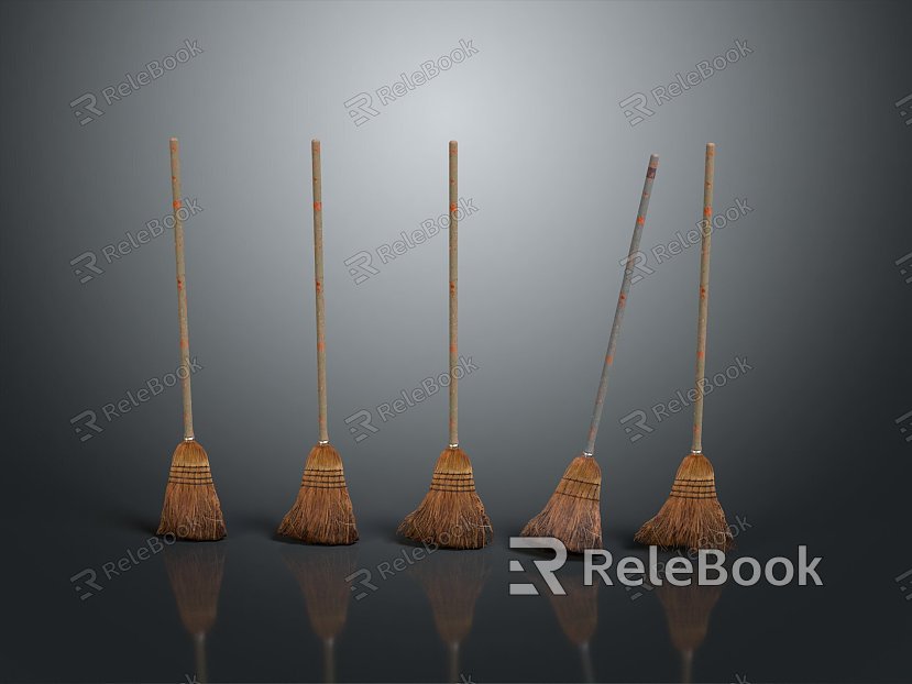 Broom, broom, broom, mop bucket, sweeping utensils, sweeping supplies, cleaning utensils, hygiene model