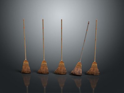 Broom, broom, broom, mop bucket, sweeping utensils, sweeping supplies, cleaning utensils, hygiene model