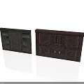 Industrial Style Cabinet Panels With Gray And Brown Metal Textured Design