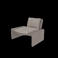 Light Gray Velvet Accent Chair With Modern Minimalist Design And Plush Cushion