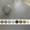 Decorative Sphere on Gray Tiled Floor with Various Color Options 3d model
