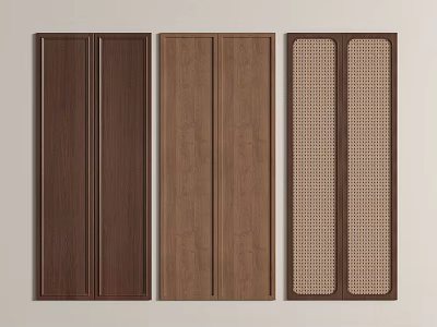 Wooden Panel Designs For Interior Decor Featuring Solid And Mesh Textures 3d model