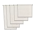 Modern Beige Fabric Roman Blinds With Layered Design For Window Decoration