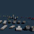 Modern Piping System Package 3d model