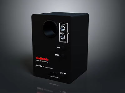 BellRite Model F Black Household Device With Timer Alarm And Chime Functions 3d model