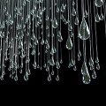 Water Drop Chandelier Fiber Light Fiber Light Atmosphere Light Star Light Linear Light 3d model