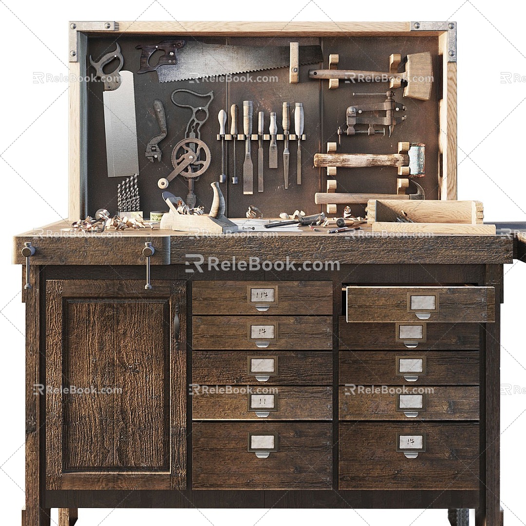 Retro Workbench 3d model