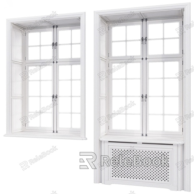 Window Hardware Window Simple Home Furniture Door and Window Glass Window model