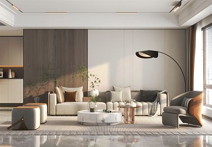 modern living room home living room 3d model