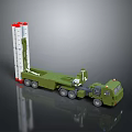 Green Military Missile Launch Vehicle With White Launch Tubes Multi Wheel Chassis And Transport Structure