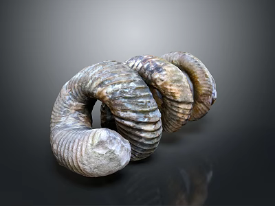 Unique Spiral Shaped Household Ornament With Gray Brown Texture And Decorative Design 3d model