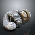 Unique Spiral Shaped Household Ornament With Gray Brown Texture And Decorative Design