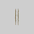 Decorative Ornament Set with Golden Textured Long Sticks for Home Decoration