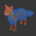 Modern fox Firefox 3d model