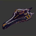 Futuristic Blue And Yellow Spaceship With Sleek Design And Intricate Details