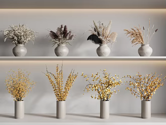 Modern Vase Flowers 3d model