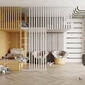 Modern Children's Room 3d model