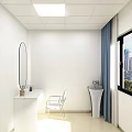 Contemporary Workspace With Long Desk Multiple Monitors Black Chairs White Walls And Glass Partition
