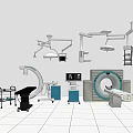Essential Medical Equipment For Hospital Operating Rooms With Surgical Lights CT Scanners And Monitoring Devices