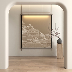 New Chinese Decorative Painting 3d model