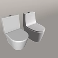 Modern White Toilets With Sleek Design And Different Styles For Bathroom 3d model
