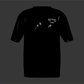 Black Short Sleeve T-shirt Featuring White Text Print Modern Casual Design For Daily Wear