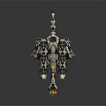 Futuristic Mechanical Creature With Multi legged Structure White Black Yellow Accents And Weaponized Appendages