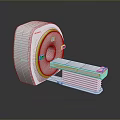 Industrial Medical Imaging CT Scanner With Modern White Circular Design And Extended Examination Platform