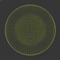 Light Colored Round Area Rug With Wavy Line Pattern For Living Room Decor