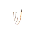 Modern Linear Pendant Light With Brown Cords And Metal Bar Design