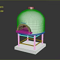 Stainless Steel Domed Pizza Oven With Flame For Household Kitchen Use