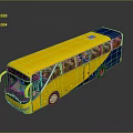 Bus Large Bus CMB Medium Van Large Van Bus School Bus Van Box Car 3d model