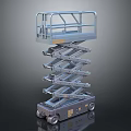 Industrial Scissor Lift Platform With Hydraulic Structure Guardrail And Mobile Wheels