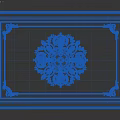 Classic Decorative Component With Intricate Carved Relief Pattern And Edge Ornaments 3d model