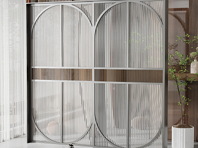 Modern sliding door Changhong glass sliding door partition model