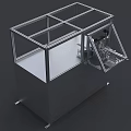 Industrial Automated Equipment With Transparent Safety Enclosure And Metal Frame Structure