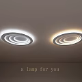 Modern Circular Ceiling Lights with Illuminated Rings for Home Interior Decoration