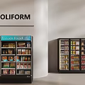 POLIFORM Modern Commercial Refrigerated Display Cabinets With Frozen Food Products